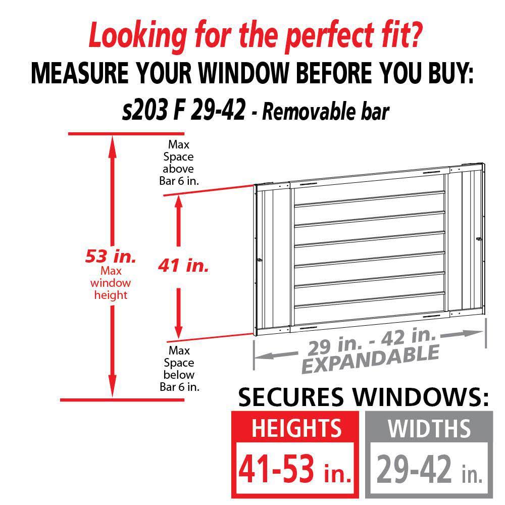 White 8-Bar Window Guard B520