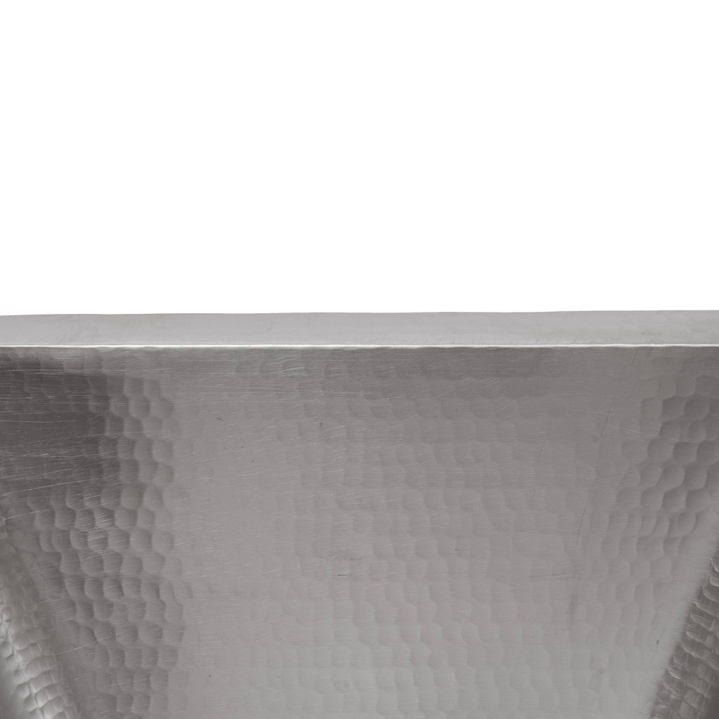 15-inch Square Hammered Copper Bar/Prep Sink in Electroless Nickel G77682