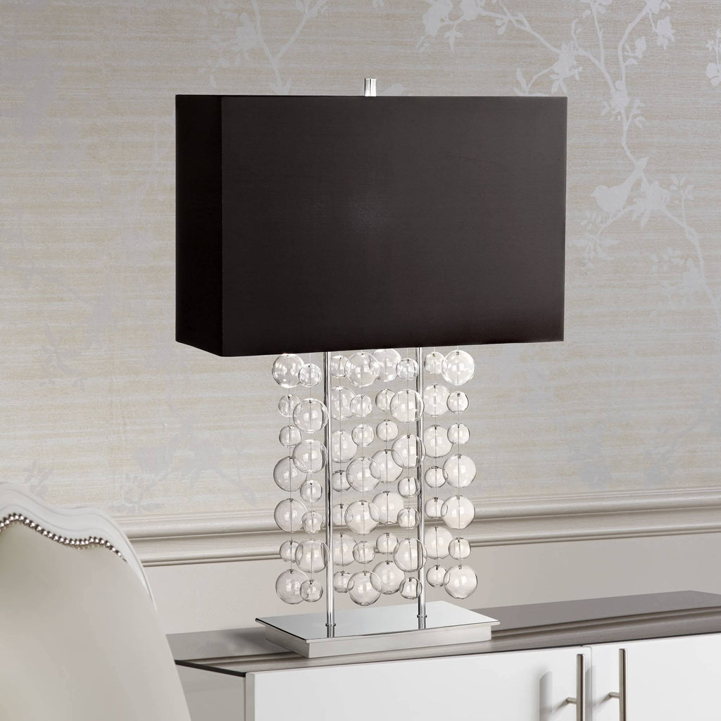 Clear Bubble Cascade Table Lamp R9058