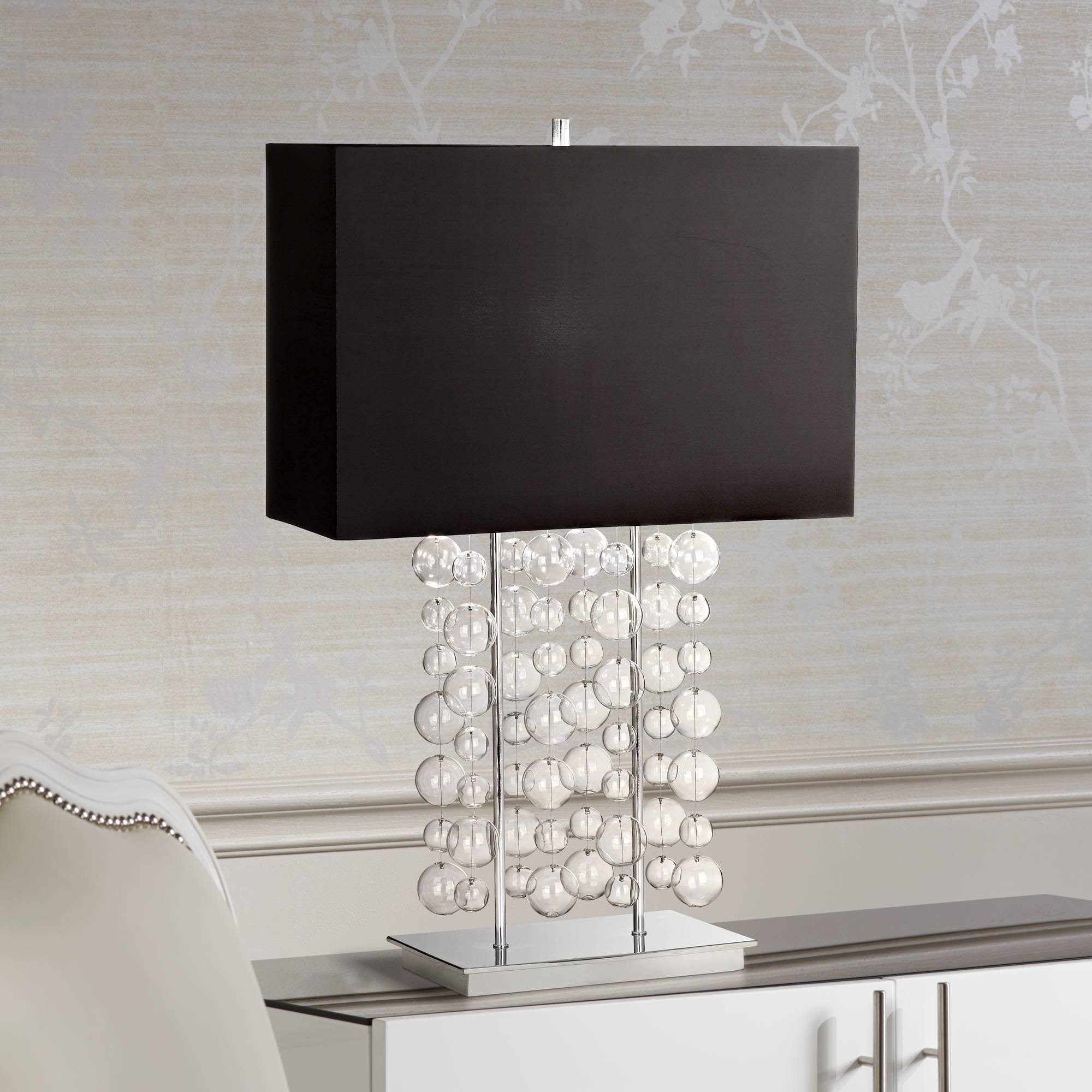 Clear Bubble Cascade Table Lamp R9058