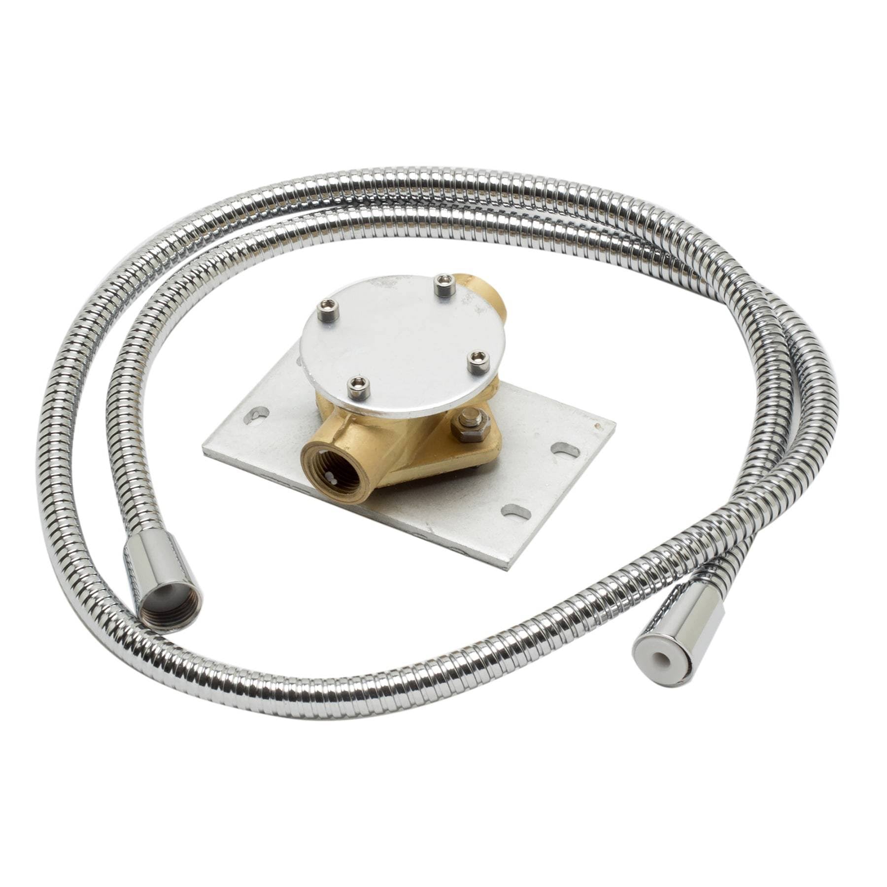 Polished Chrome Single Lever Floor Mounted Tub Filler Mixer with Hand Held Shower Head O33182