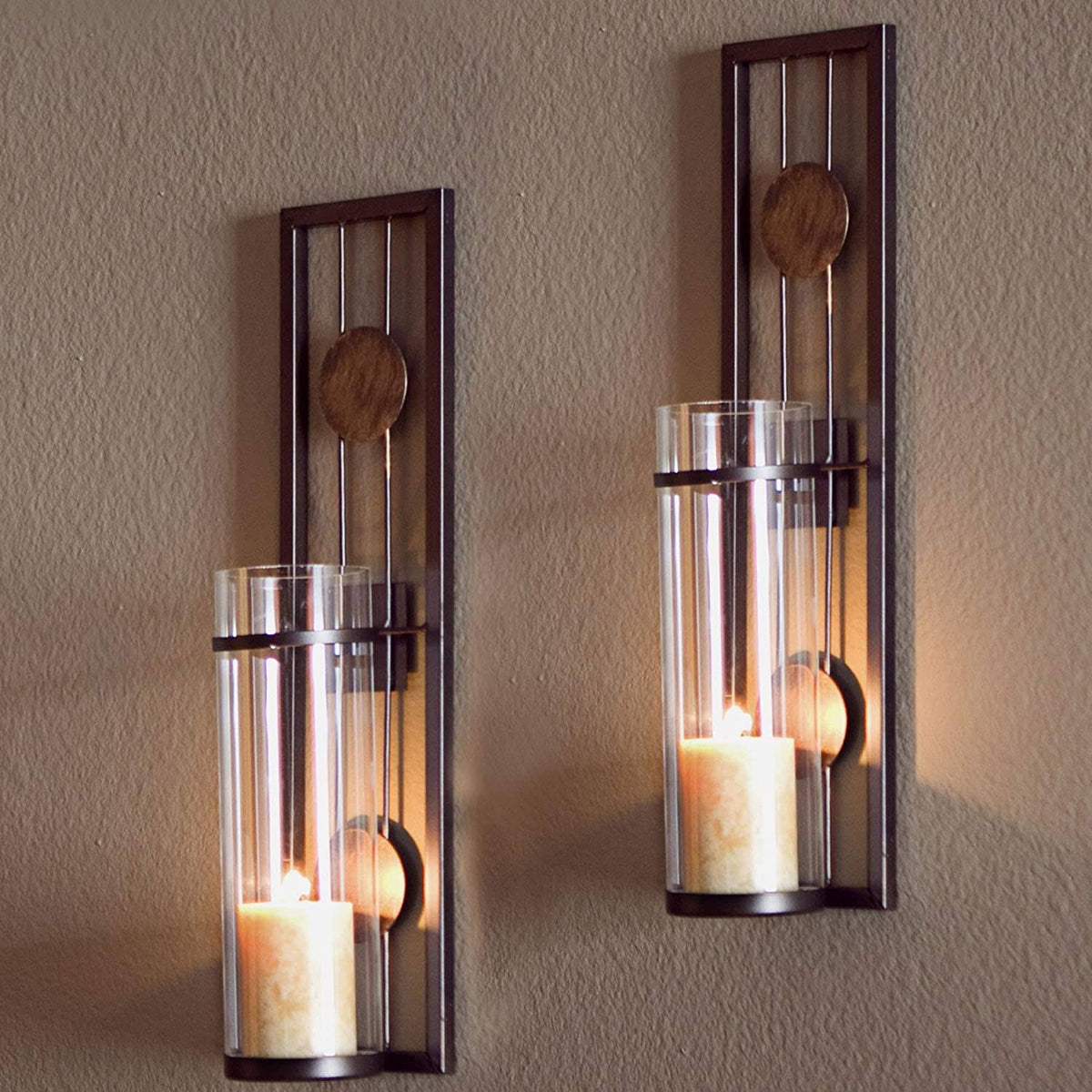2 Piece Metal Candle Sconce Set U723