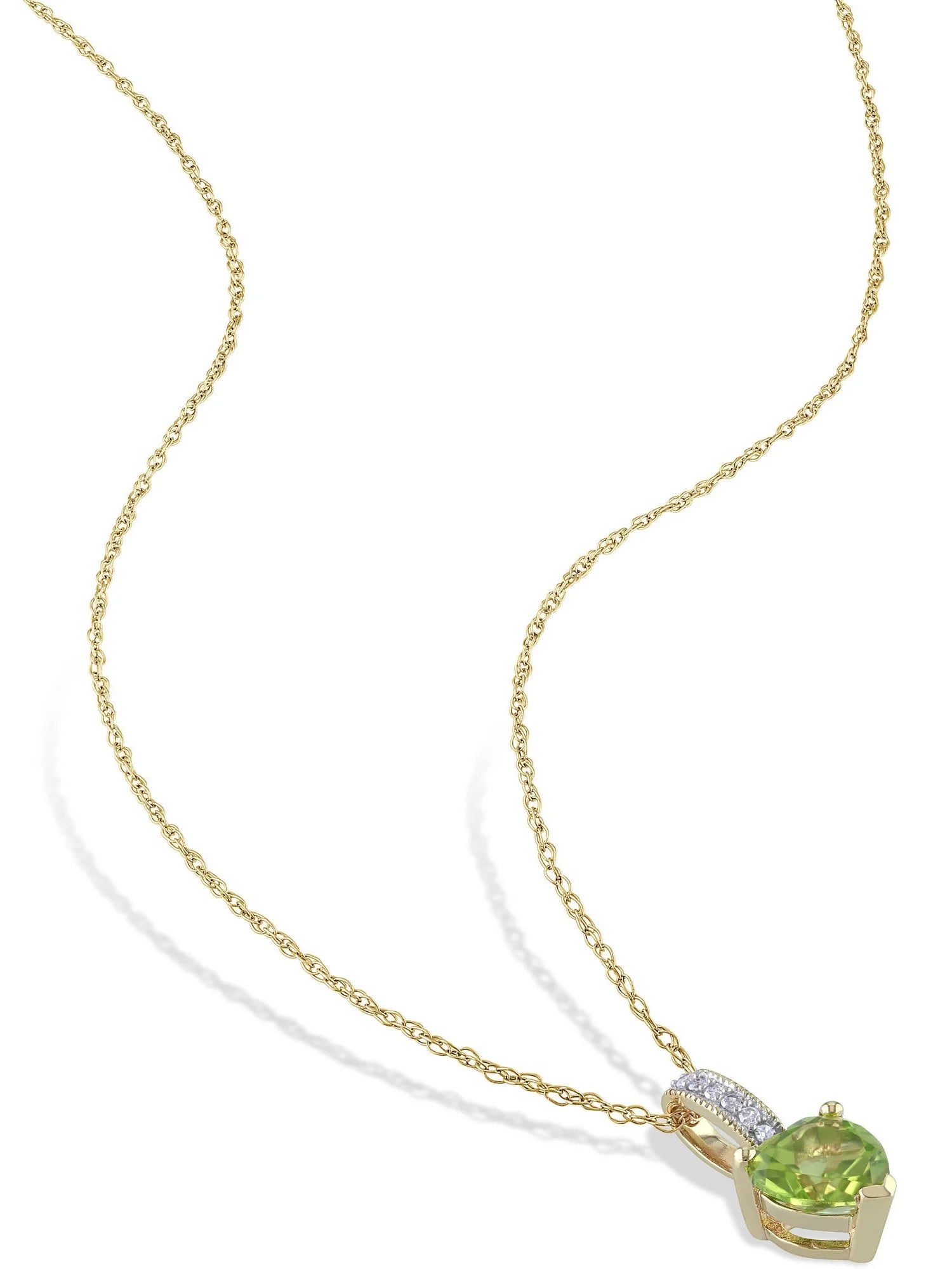 10kt Yellow Gold Heart Drop Pendant with Chain Q801676