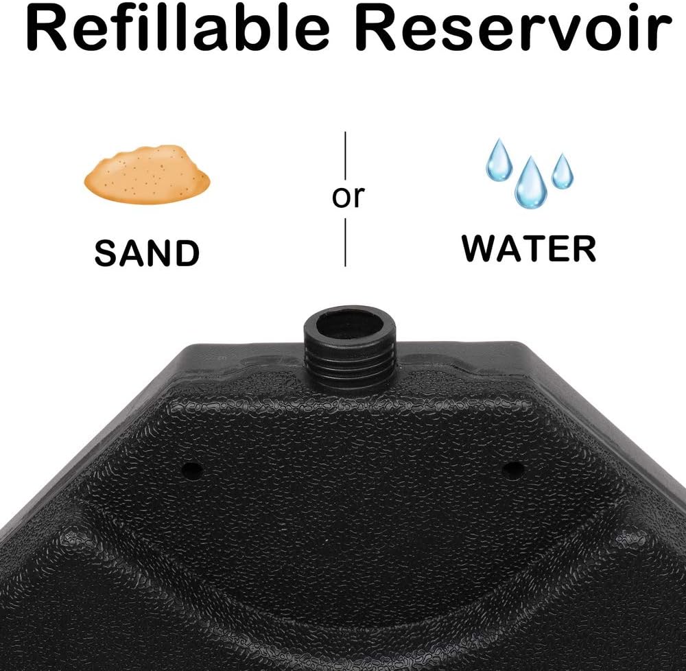 4PCS Black Cantilever Offset Patio Umbrella Stand Base Plate G619
