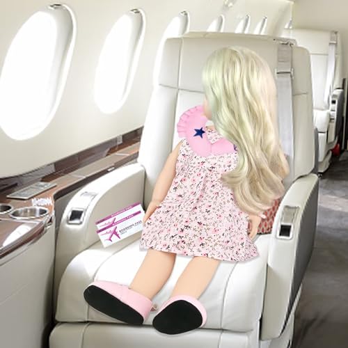 17Pcs 18 Inch Doll Clothes and Accessories Travel Play Set with Travel Pillow Camera F900