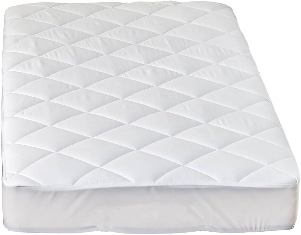 Twin XL Quilted Fitted Mattress Pad with Deep Pocket I655
