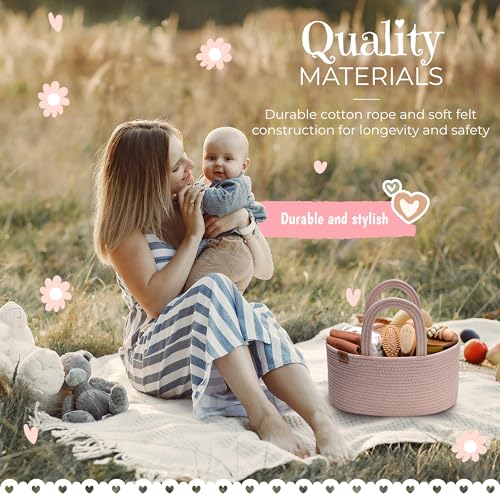 Baby Diaper Caddy Organizer Basket Q590424