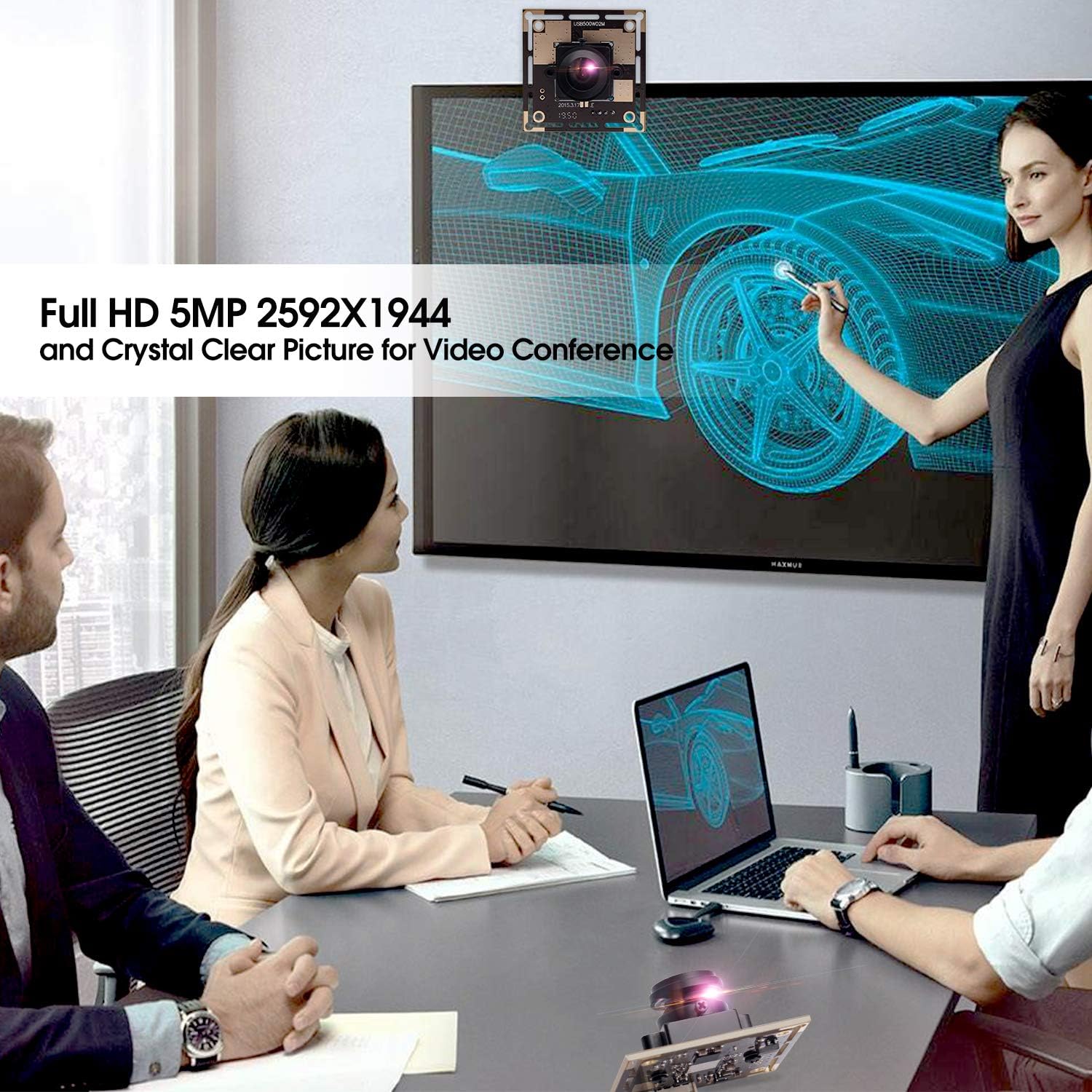 5 Megapixel USB Camera Module with 170 Degree Fisheye Lens Wide Angle HD F5841