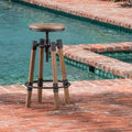 Antique Finish Firwood Barstool S42240