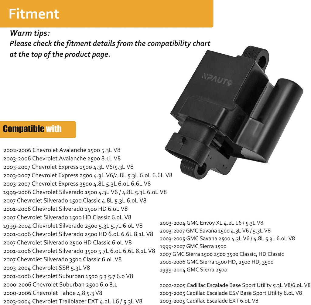 Square 8pc Ignition Coil Pack A93991
