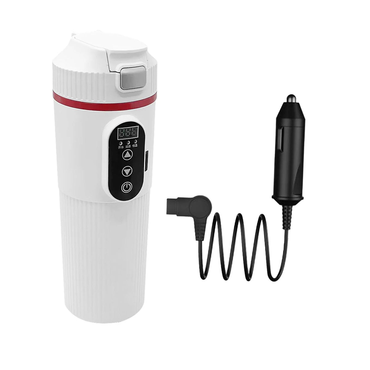 12V 24V Car Electric Water Kettle Tea Coffee Kettle DC Powered Fast Heating 22x7cm Water Boiler Heater Portable W911052