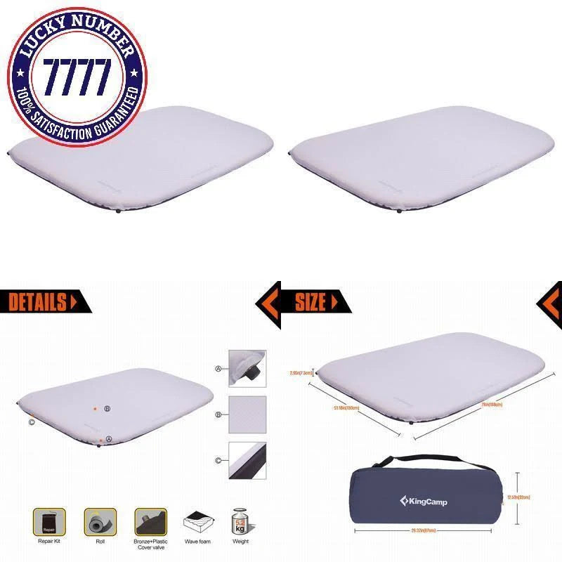 Deluxe Double Self-Inflating Camping Pad, 3 Inches Thick A681