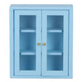 Blue Wooden Dollhouse Wall Cabinet L2137
