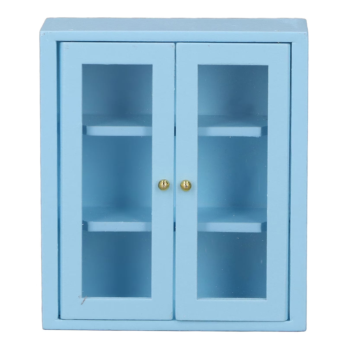 Blue Wooden Dollhouse Wall Cabinet L2137