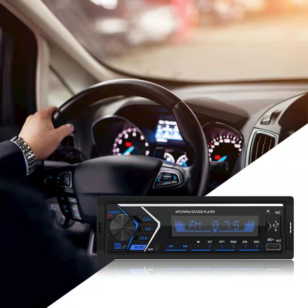 Dual Bluetooth Single Din Car Stereo with Remote Control H511182