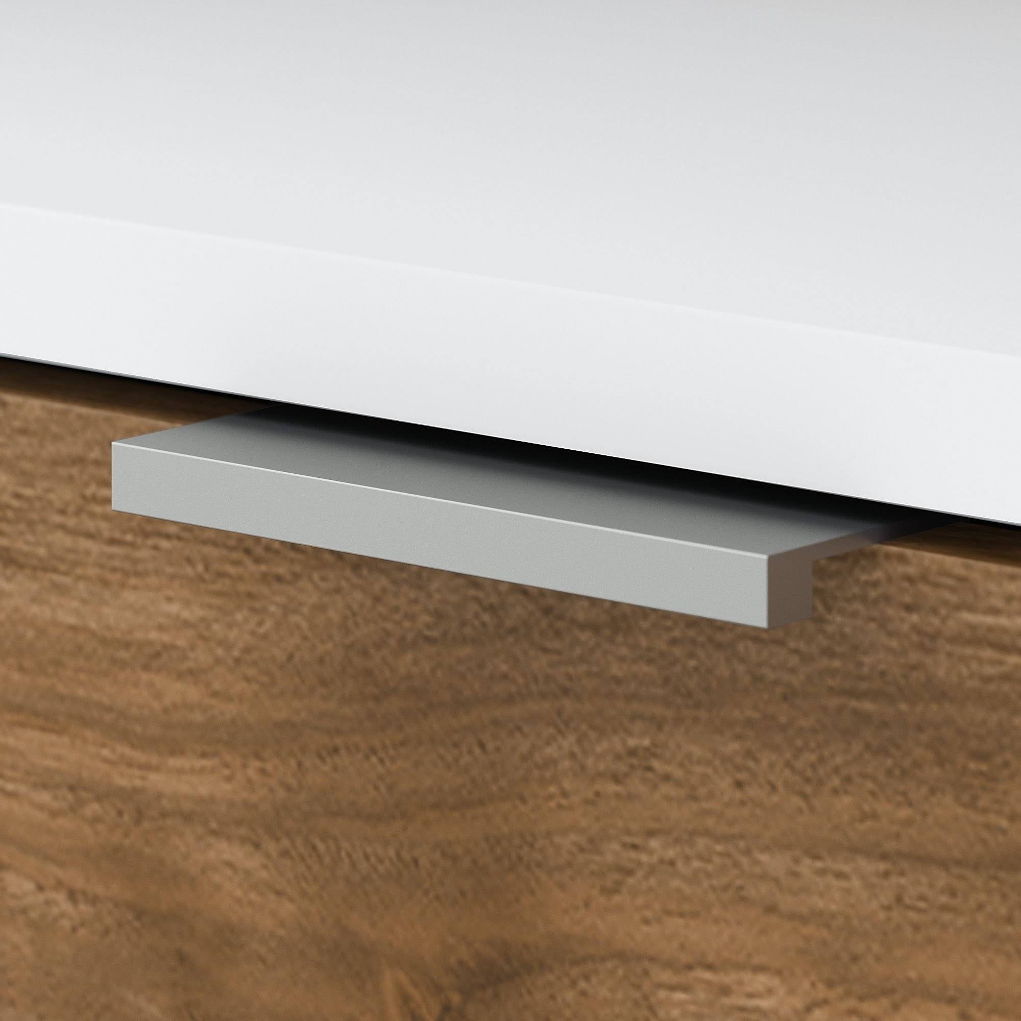 72w Desk with Drawers and Storage Cabinet Fresh Walnut White T661429