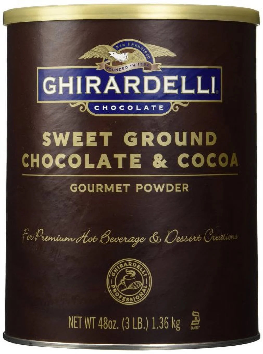 Chocolate Ground Chocolate & Cocoa Beverage Mix, 48-Ounce Canister S385