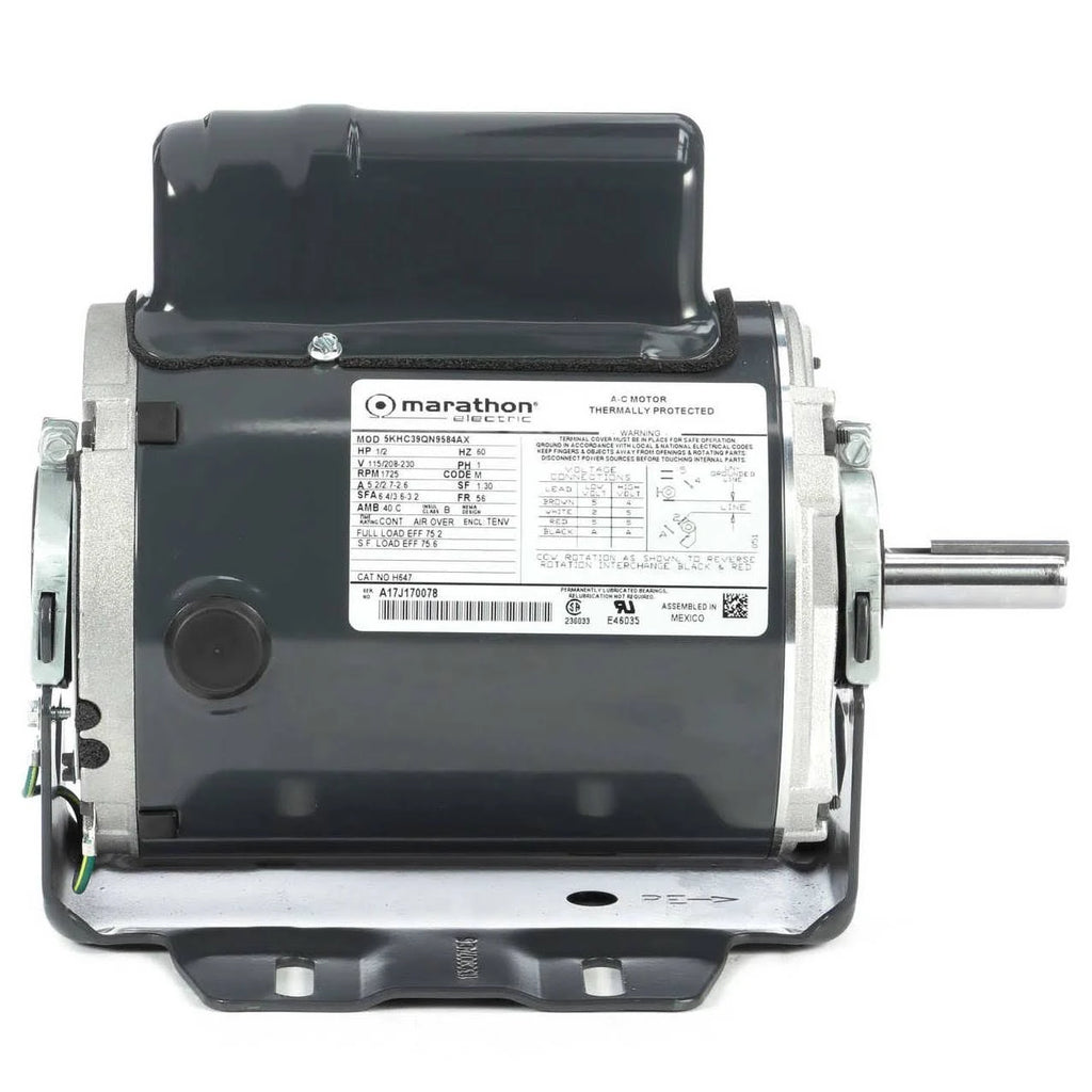 1/2 HP General Purpose Farm Duty Motor, 1 Phase, 1800 RPM G3858