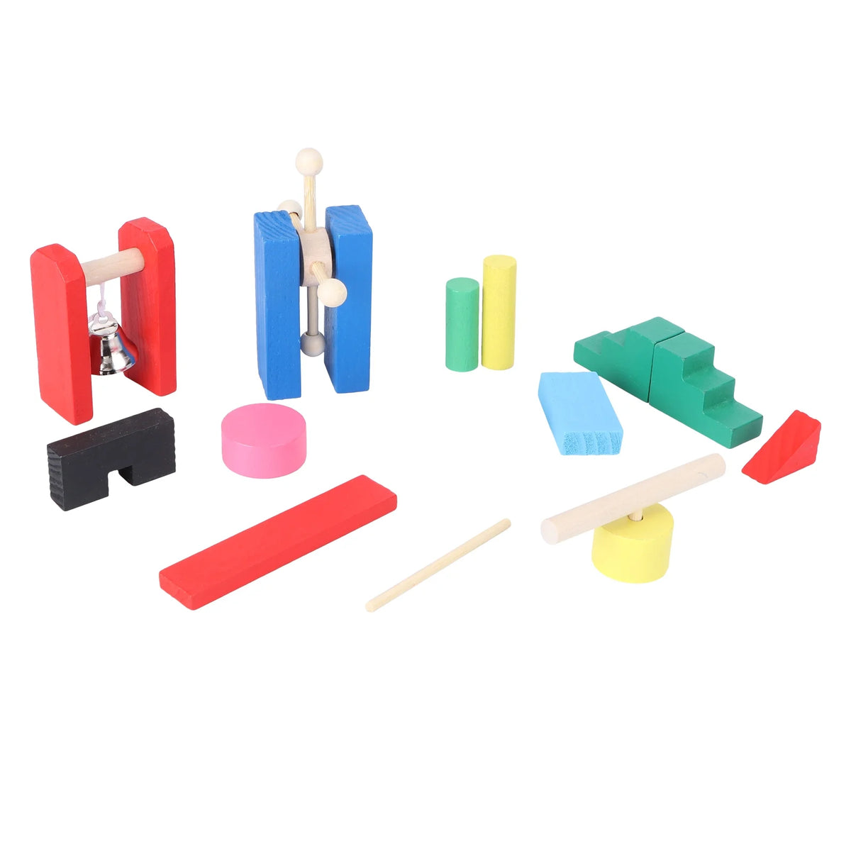 Wooden Domino Blocks Building Toy Educational Toys F997090