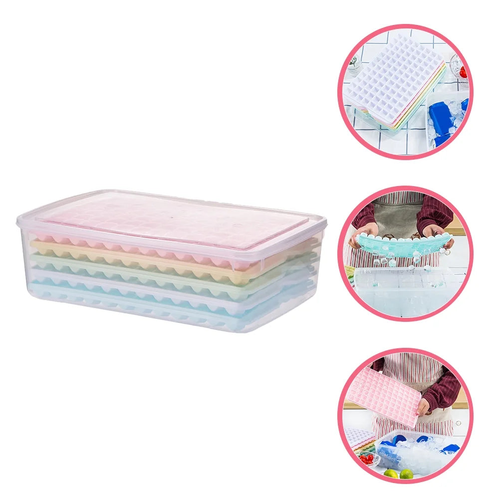 Silicone Ice Cube Mold Tray with Lid N8256