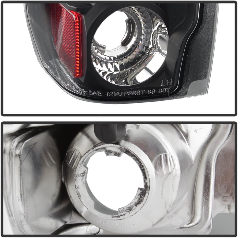 Black Rear Tail Lights Brake Lamps Pair K303437
