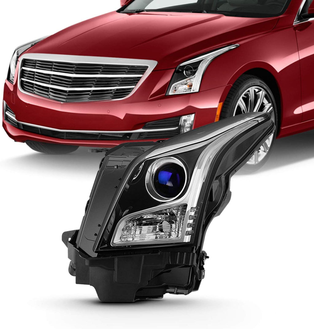 Projector Chrome Headlights Pair for Cadillac ATS Sedan P3018