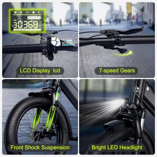 20" Fat Tire Electric Bike with 36V 7.8Ah Removable Battery V906