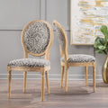 Black Fabric Dining Chairs, Set of 2 G740
