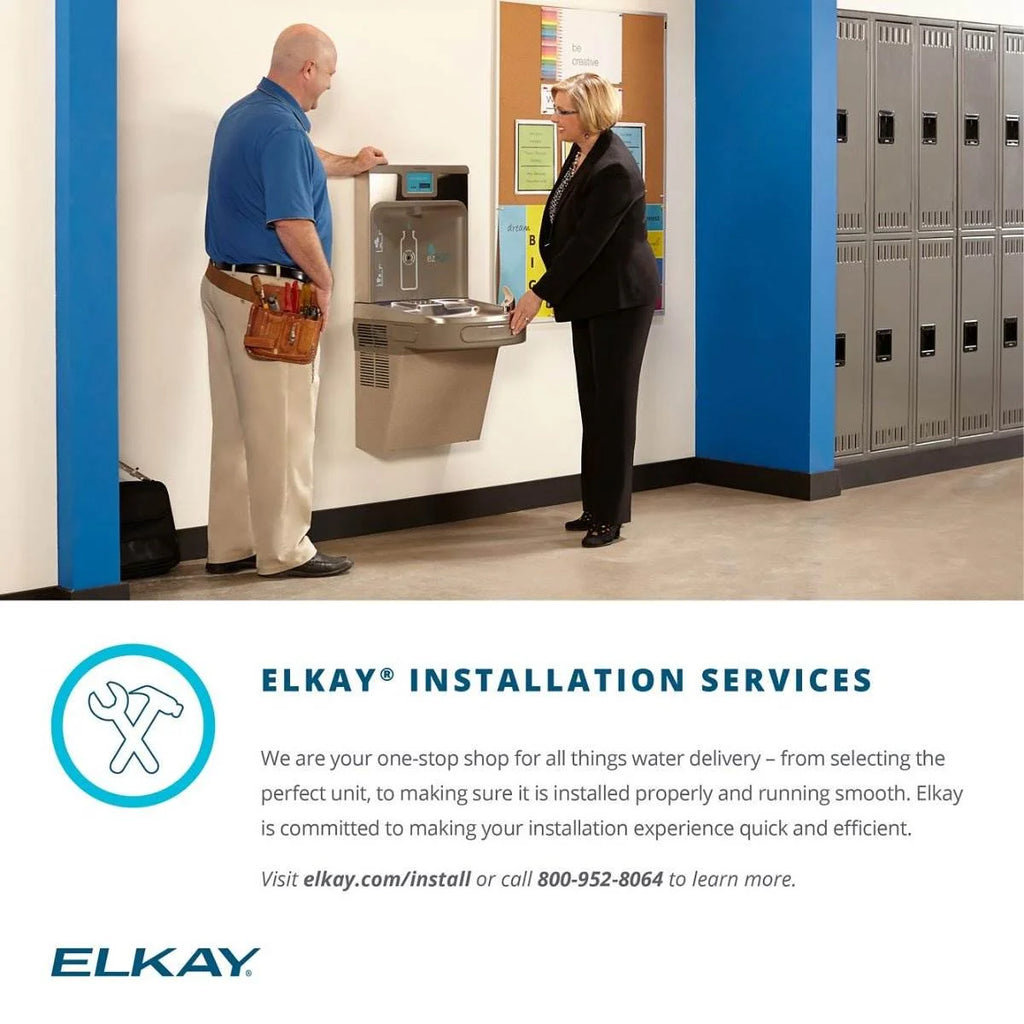 Wall Mounted Filtered Bottle Filling Station and Fountain L3838