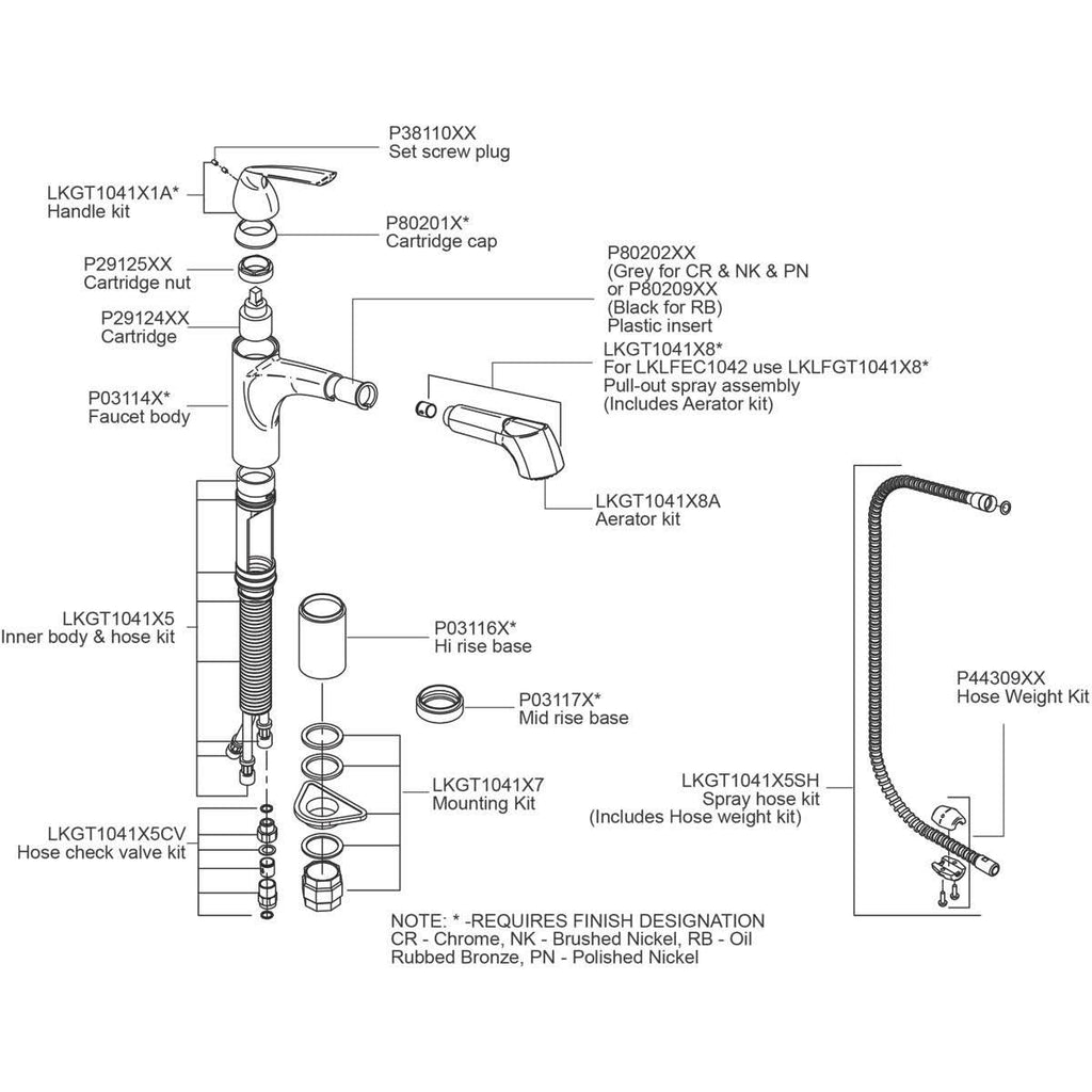 Oil Rubbed Bronze Pull Out Single Handle Kitchen Faucet W11555
