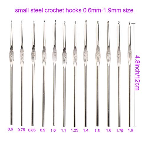 9 Ergonomic Crochet Hooks Set with Case D681