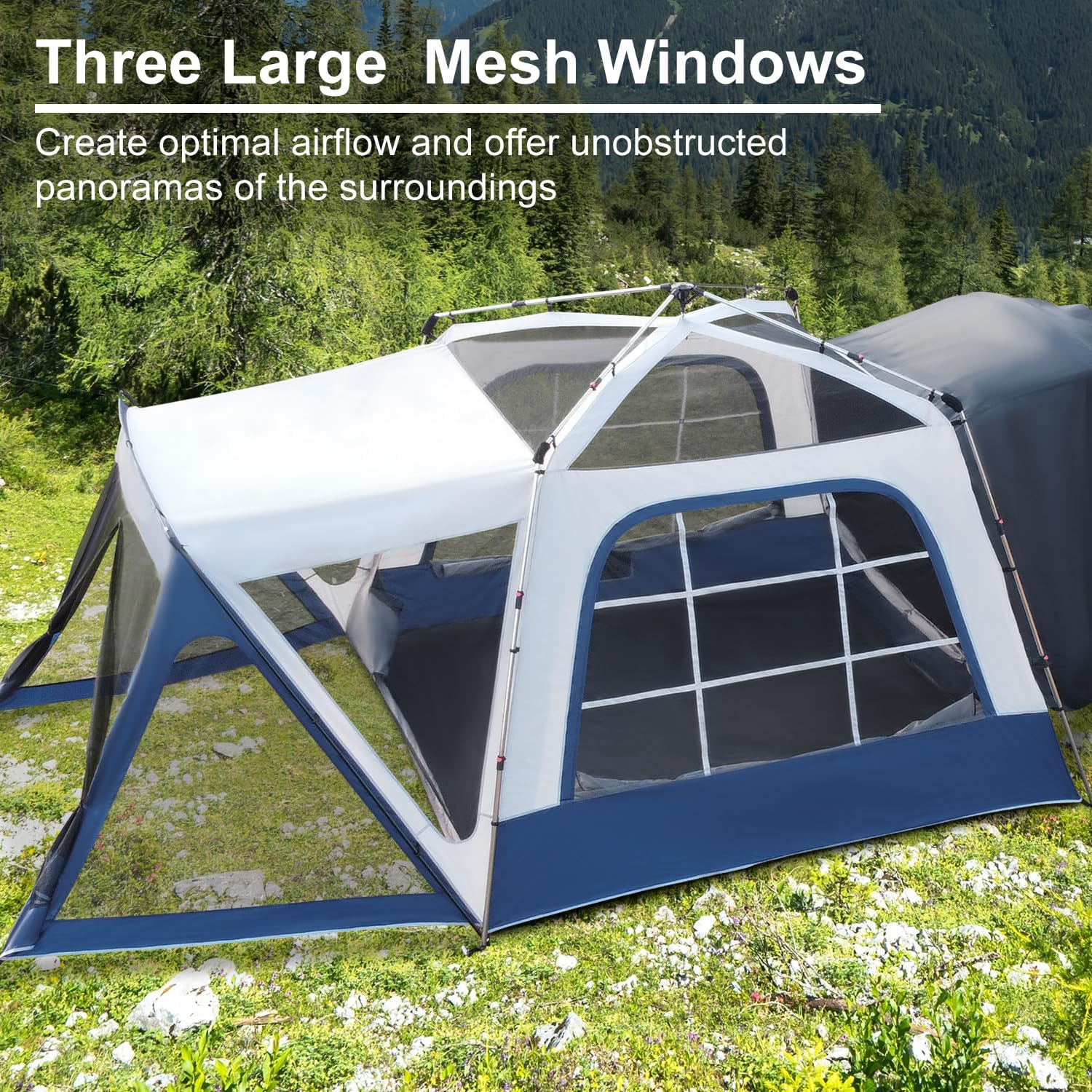 Waterproof Double Layer Car Tailgate Tent, 10' W X 10' L X 7.5' H E31288