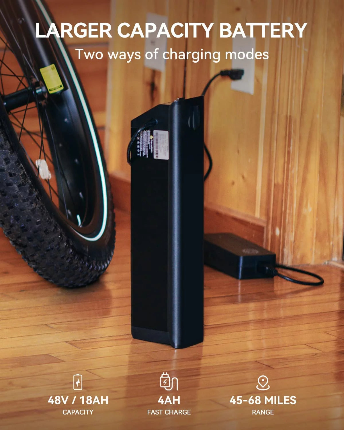 750W Fat Tire Electric Bike with 48V 18Ah Removable Battery N753