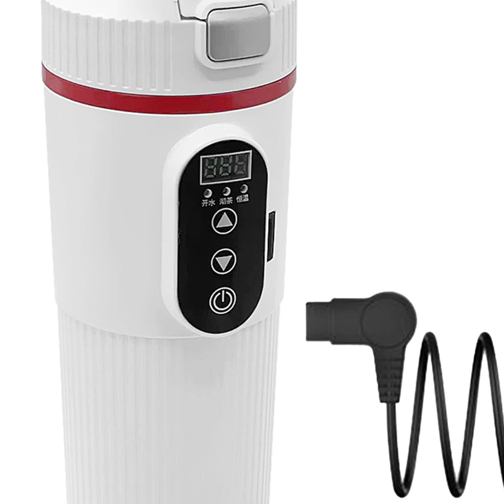12V 24V Car Electric Water Kettle Tea Coffee Kettle DC Powered Fast Heating 22x7cm Water Boiler Heater Portable W911052