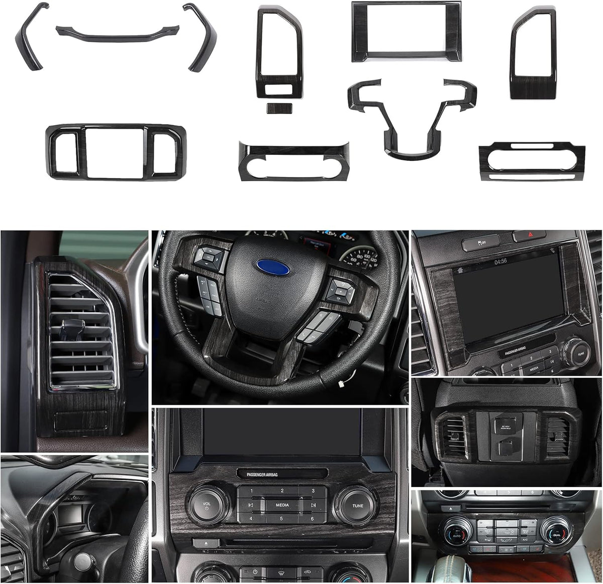 Carbon Fiber Grain Interior Decoration Trim Kit H183163