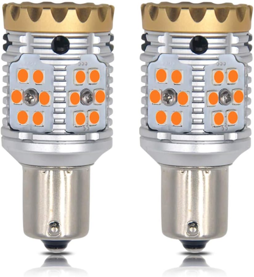 Amber 1156 LED Turn Signal Light Bulb (Pack of 2) T321009