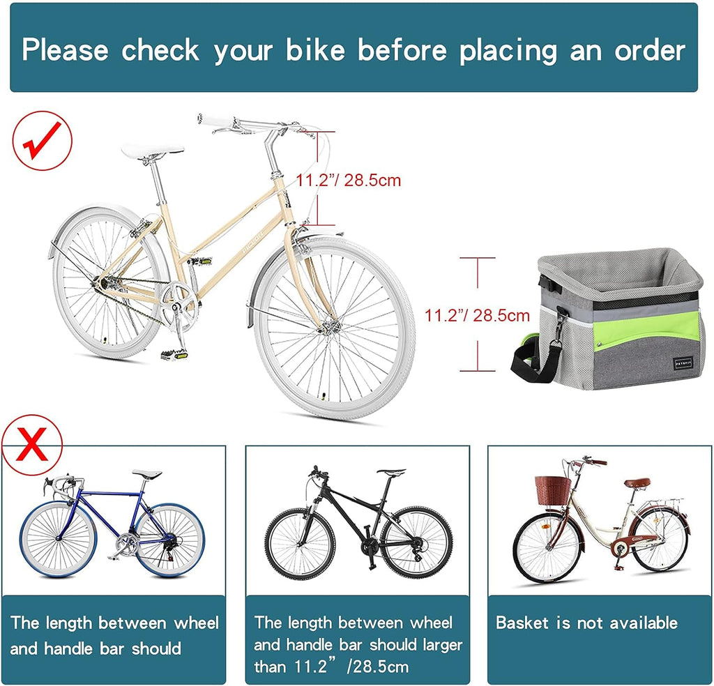 Dog Bike Basket with Safety Rope and Reflective Strips G601681