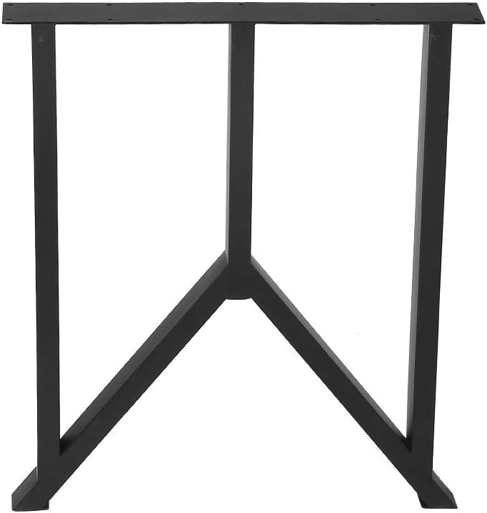 Black 28" Height 35" Wide Heavy Duty Metal Table Legs 2 PCS T1401