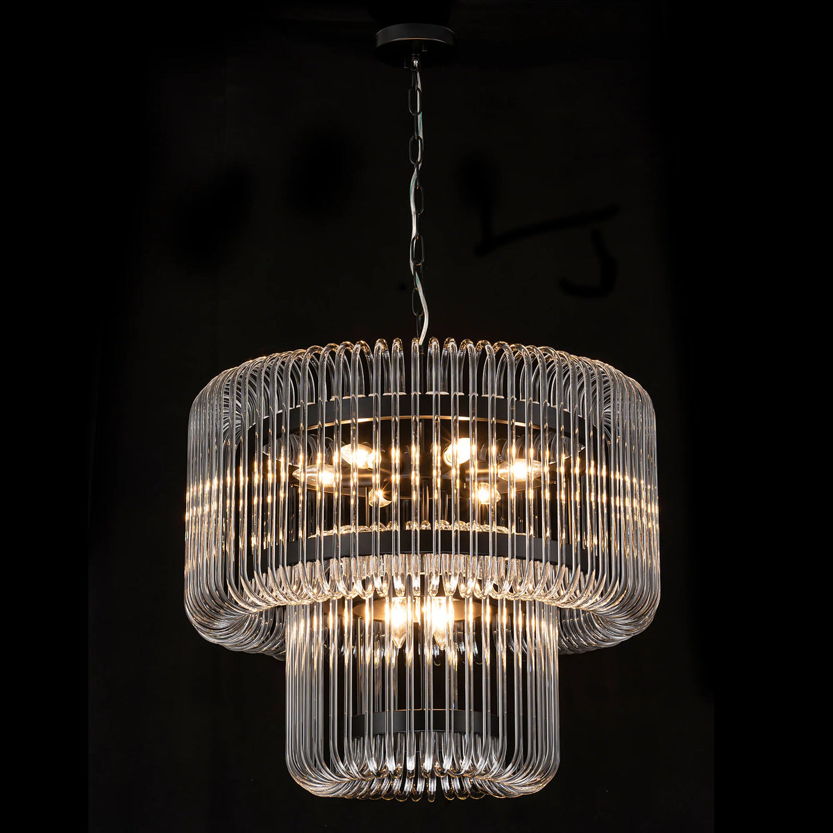 9-Light Dimmable Tiered Chandelier C899139