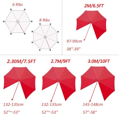 Outdoor Umbrella Replacement Canopy Cover I759