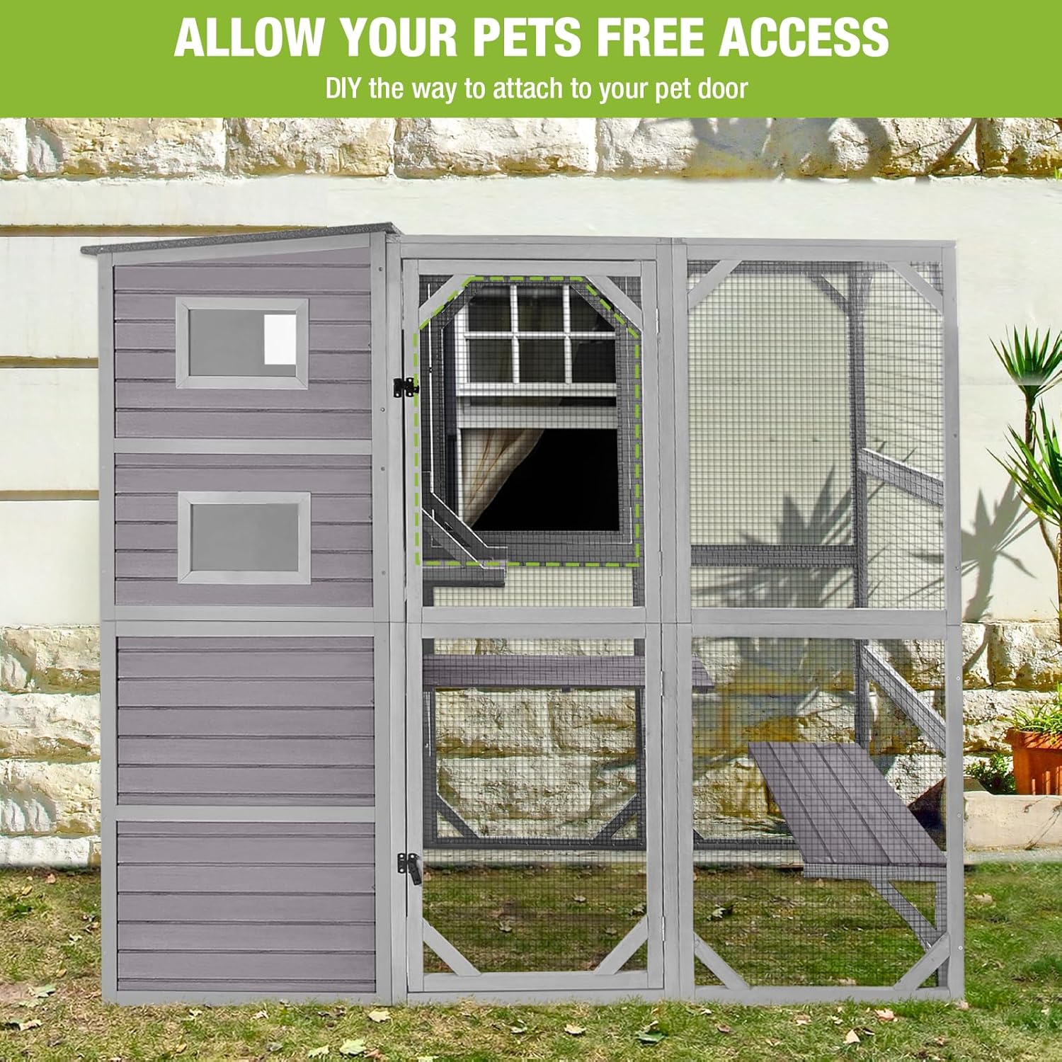77 Inch 4 Tier Cat Enclosure S855355
