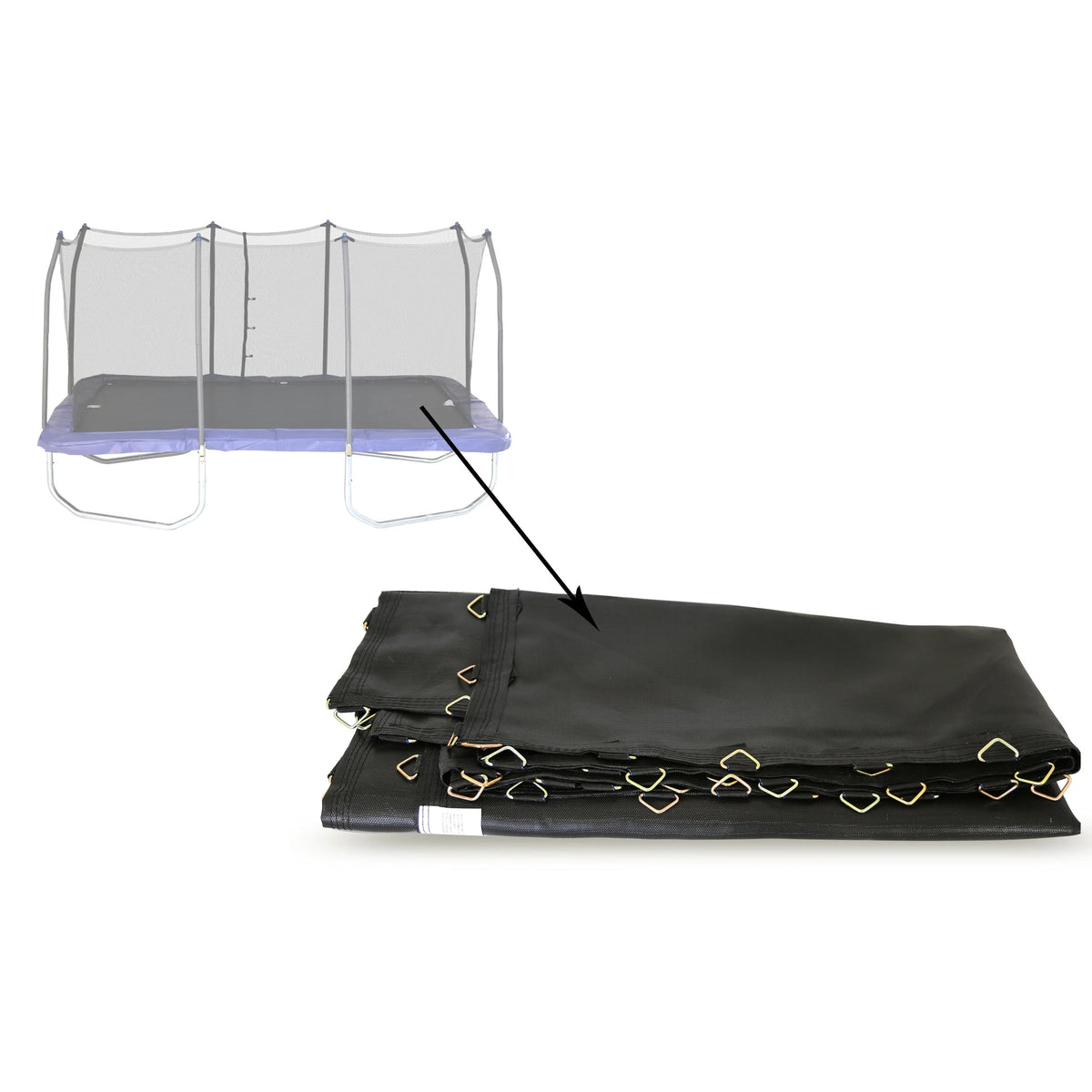 15ft Rectangle Replacement Jump Mat with 76 V-Rings N22710