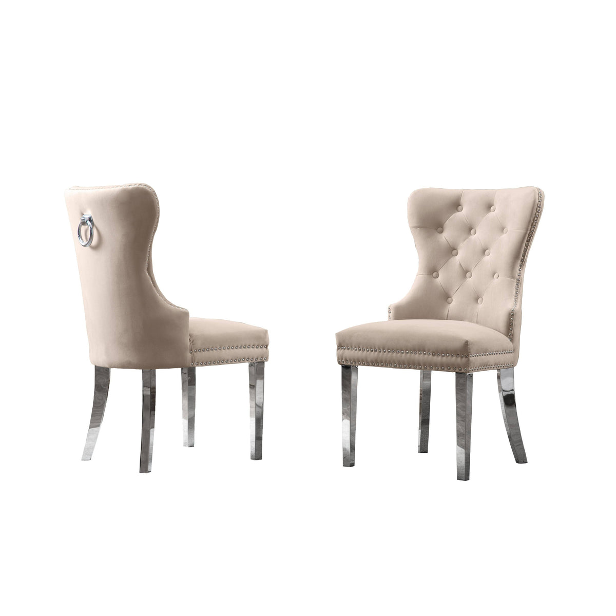 Navy Blue Button Tufted Dining Side Chair Set of 2 K745642