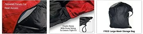 Red/Black Trailerable Jet Ski Covers with Trailer Straps and Storage Bag D80396