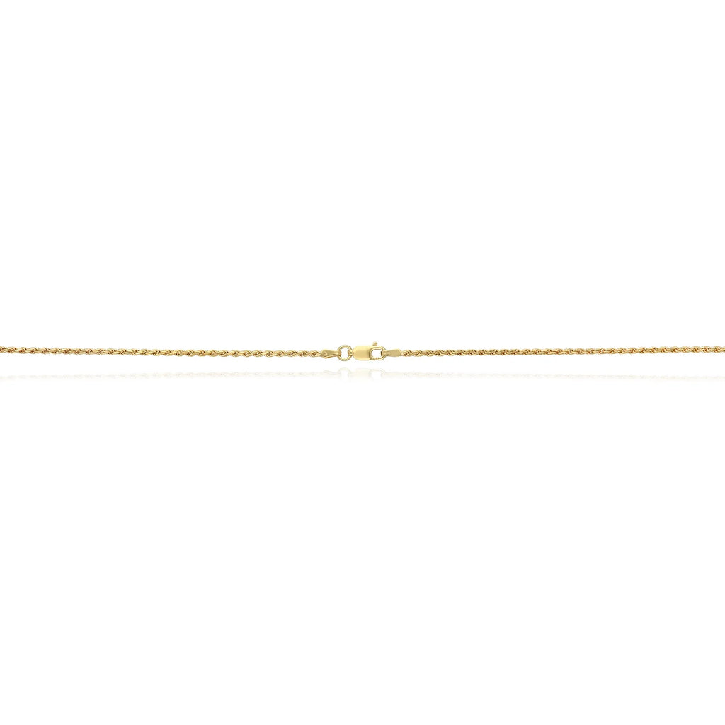 18K Yellow Gold Over Silver Rope Chain Necklace 16"-24" T3737