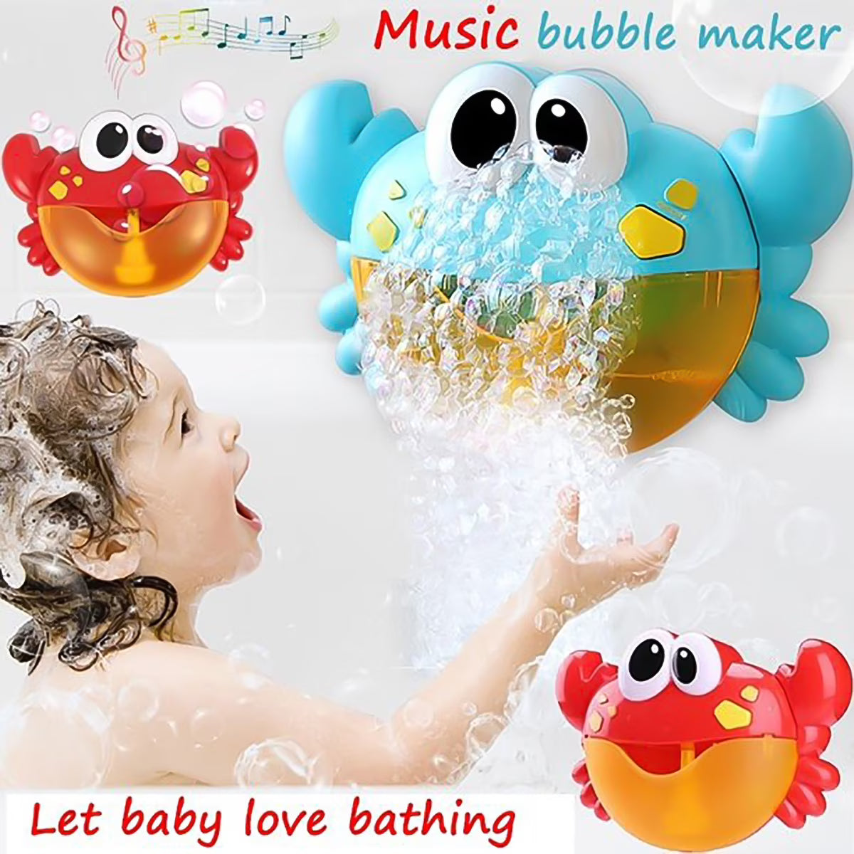 Red Crab Bubble Machine with Music M702091