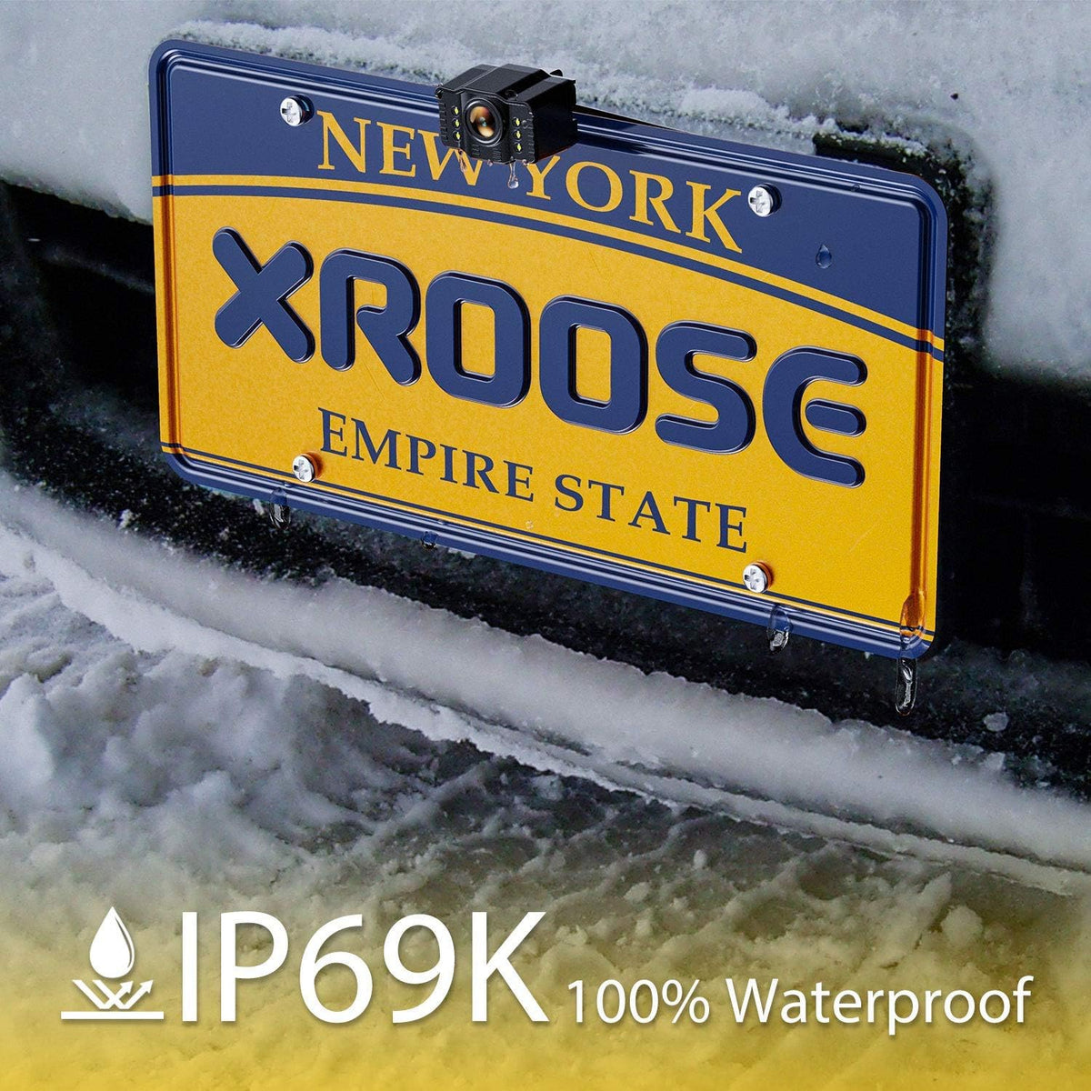 5 Monitor with 1080P Backup Camera, License Plate 149° Rear View Kits, IP69 Waterproof R13624