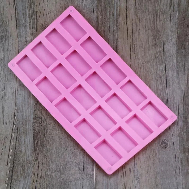 20 Cavities Rectangular Silicone Soap Moulds R381