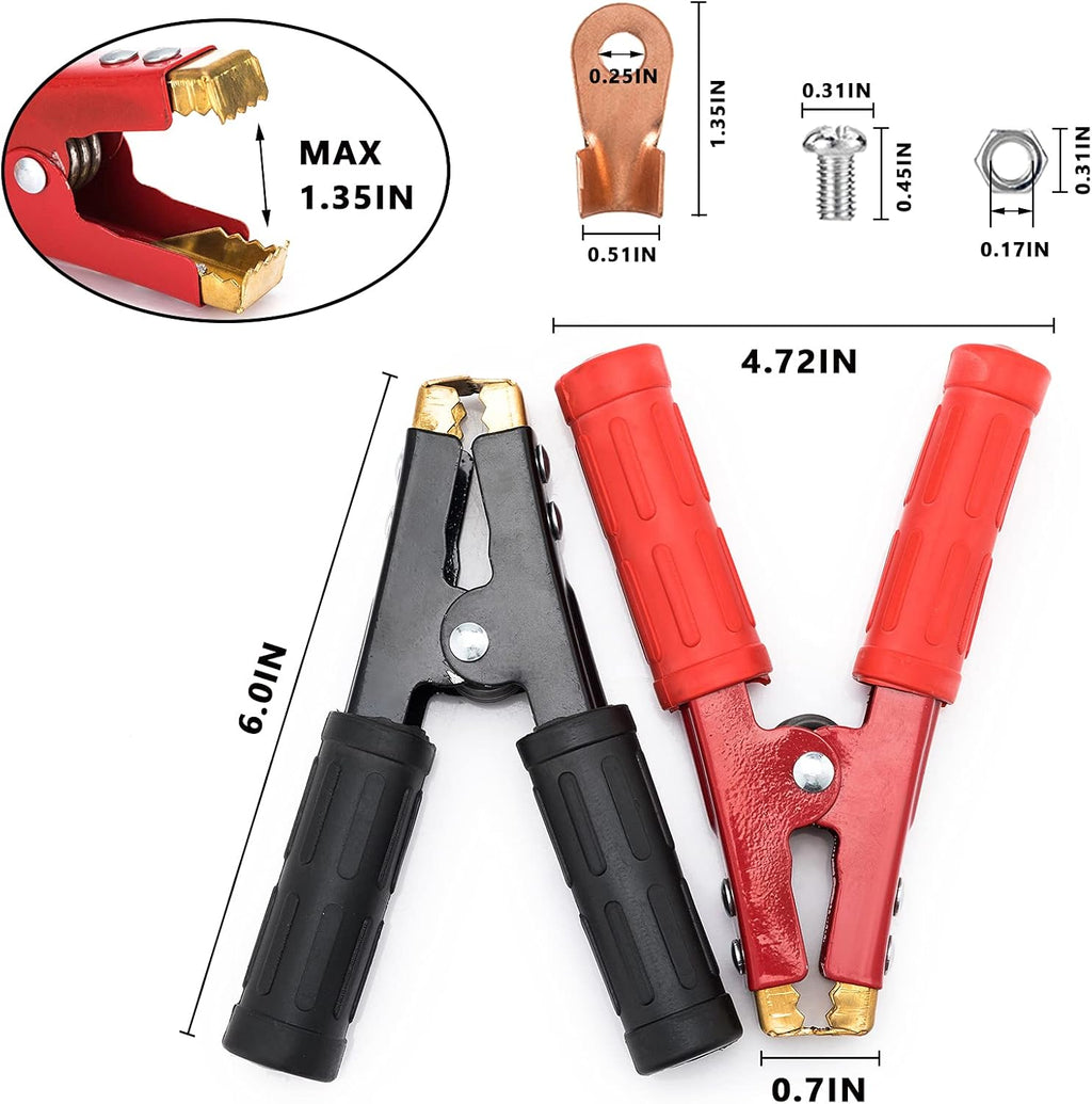 Heavy Duty Pure Copper Jumper Cables Car Battery Charger Clamps (2 PCS) V261