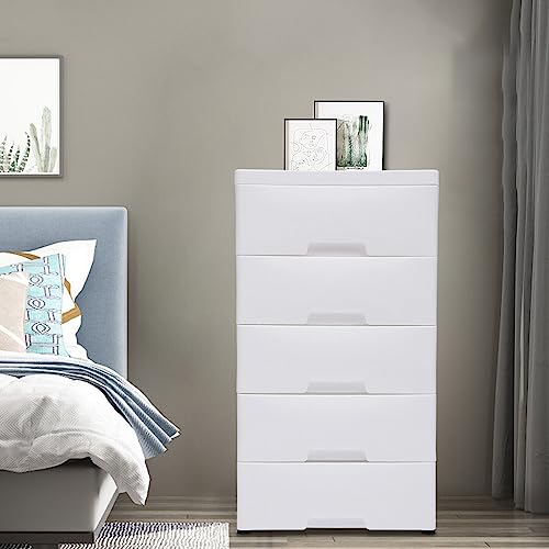 Blue Plastic 5 Drawers Storage Dresser C247